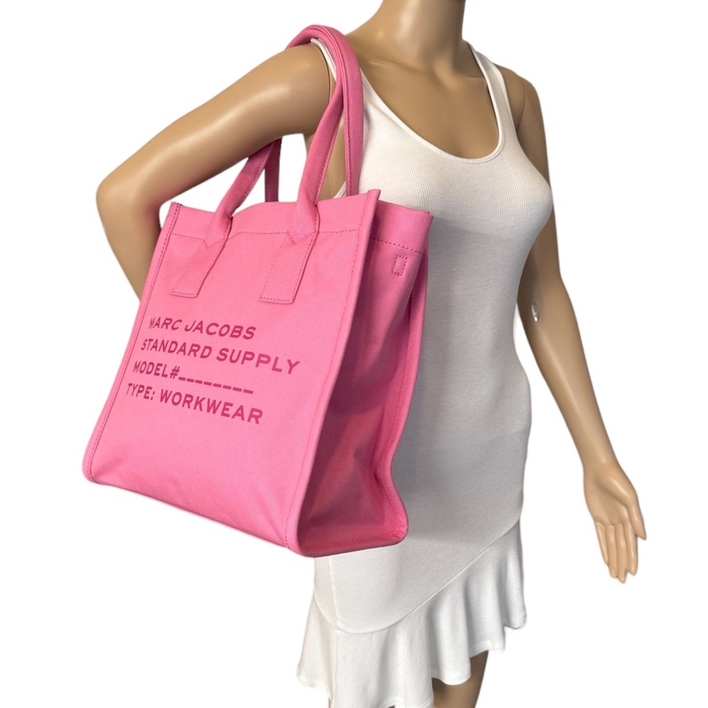 Marc Jacobs Pink Canvas Tote Bag